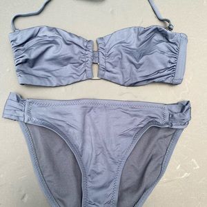 Gray bandeau bikini